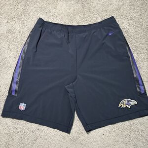 Nike On Field Baltimore Ravens Black Shorts Mens XL Team Issue NFL Performance